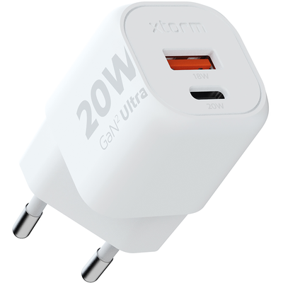 Muuroplader 20W GaN2 Ultra - White - XEC020 Muuroplader 20W GaN2 Ultra - White - XEC020